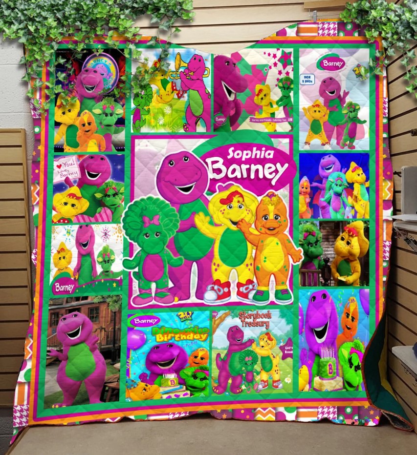 Personalized Barney And Friends Quilt Blanket Barney And Friends Birthday Party Custom Kids Blanket